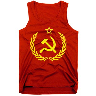Hammer And Sickle Star CCCP Soviet Union Red Tank Top