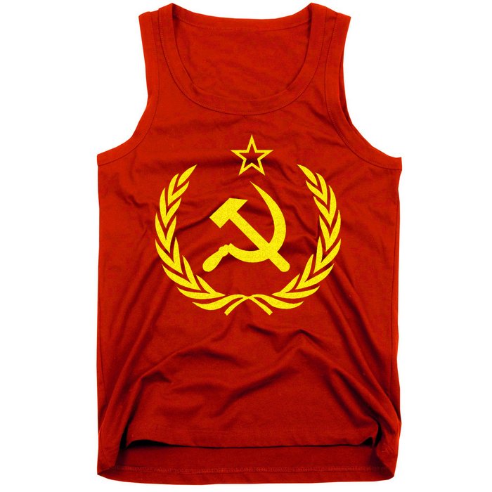 Hammer And Sickle Star CCCP Soviet Union Red Tank Top
