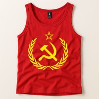 Hammer And Sickle Star CCCP Soviet Union Red Tank Top