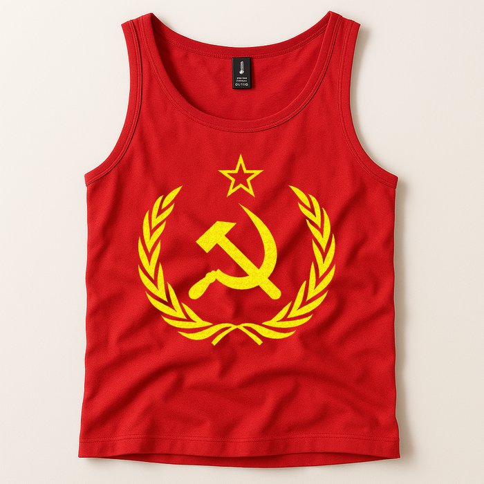 Hammer And Sickle Star CCCP Soviet Union Red Tank Top