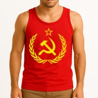 Hammer And Sickle Star CCCP Soviet Union Red Tank Top