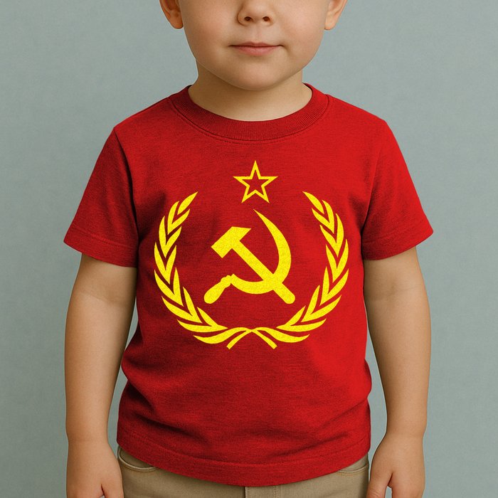 Hammer And Sickle Star CCCP Soviet Union Red Toddler T-Shirt