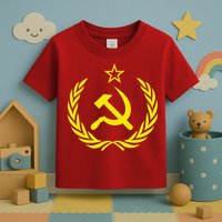 Hammer And Sickle Star CCCP Soviet Union Red Toddler T-Shirt