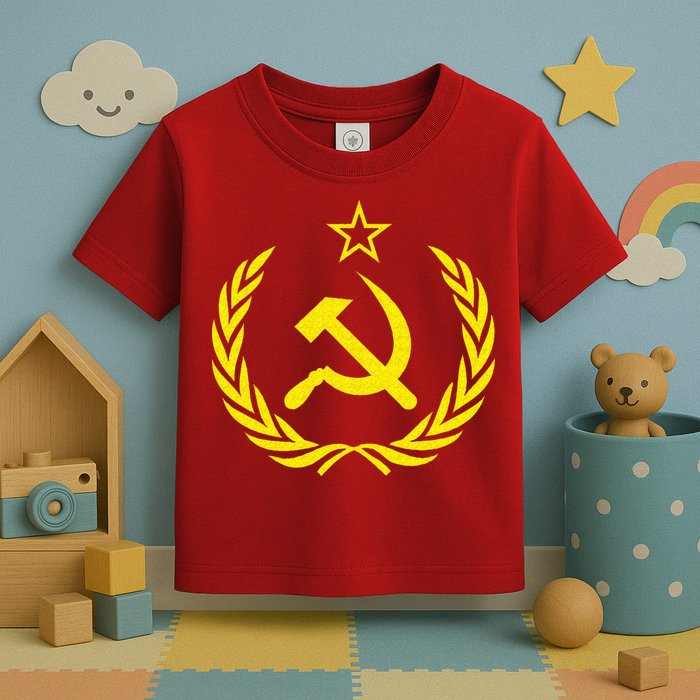 Hammer And Sickle Star CCCP Soviet Union Red Toddler T-Shirt