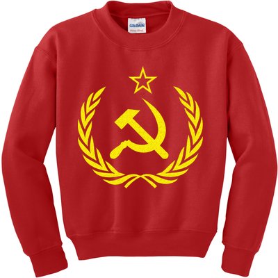 Hammer And Sickle Star CCCP Soviet Union Red Kids Sweatshirt