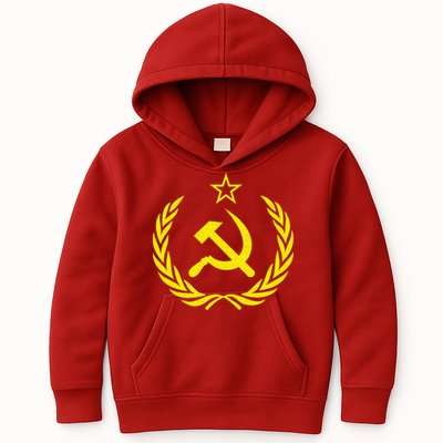 Hammer And Sickle Star CCCP Soviet Union Red Kids Hoodie