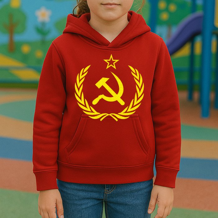 Hammer And Sickle Star CCCP Soviet Union Red Kids Hoodie
