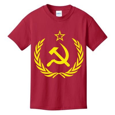 Hammer And Sickle Star CCCP Soviet Union Red Kids T-Shirt