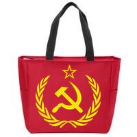 Hammer And Sickle Star CCCP Soviet Union Red Zip Tote Bag