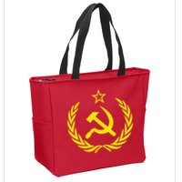 Hammer And Sickle Star CCCP Soviet Union Red Zip Tote Bag