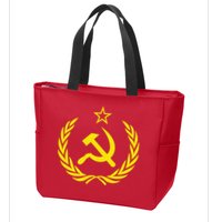 Hammer And Sickle Star CCCP Soviet Union Red Zip Tote Bag