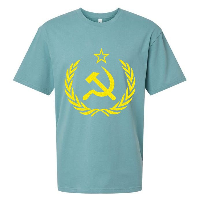 Hammer And Sickle Star CCCP Soviet Union Red Sueded Cloud Jersey T-Shirt