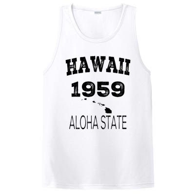 Hawaii Aloha State 1959 Vintage Established Sports Hawaiian Islands Hi PosiCharge Competitor Tank