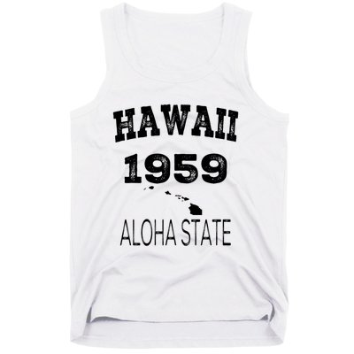 Hawaii Aloha State 1959 Vintage Established Sports Hawaiian Islands Hi Tank Top