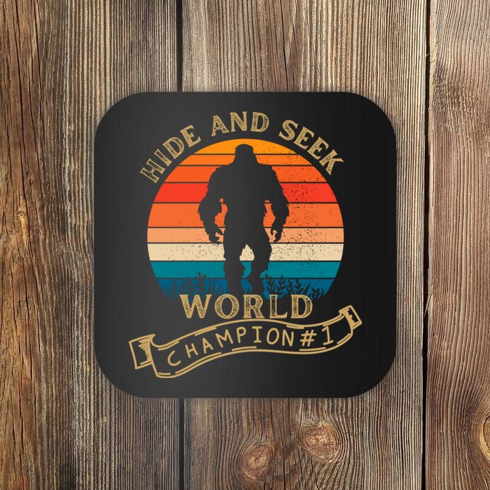 Hide And Seek World Champion Sasquatch Retro Vintage Coaster