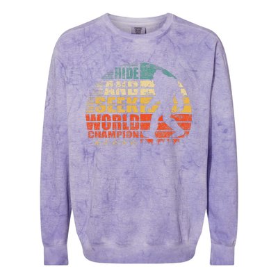 Hide And Seek World Champion Bigfoot Is Real Colorblast Crewneck Sweatshirt