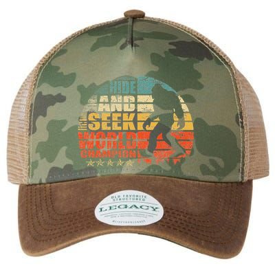 Hide And Seek World Champion Bigfoot Is Real Legacy Tie Dye Trucker Hat