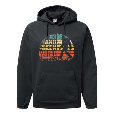 Hide And Seek World Champion Bigfoot Is Real Performance Fleece Hoodie