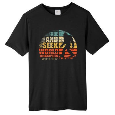 Hide And Seek World Champion Bigfoot Is Real Tall Fusion ChromaSoft Performance T-Shirt