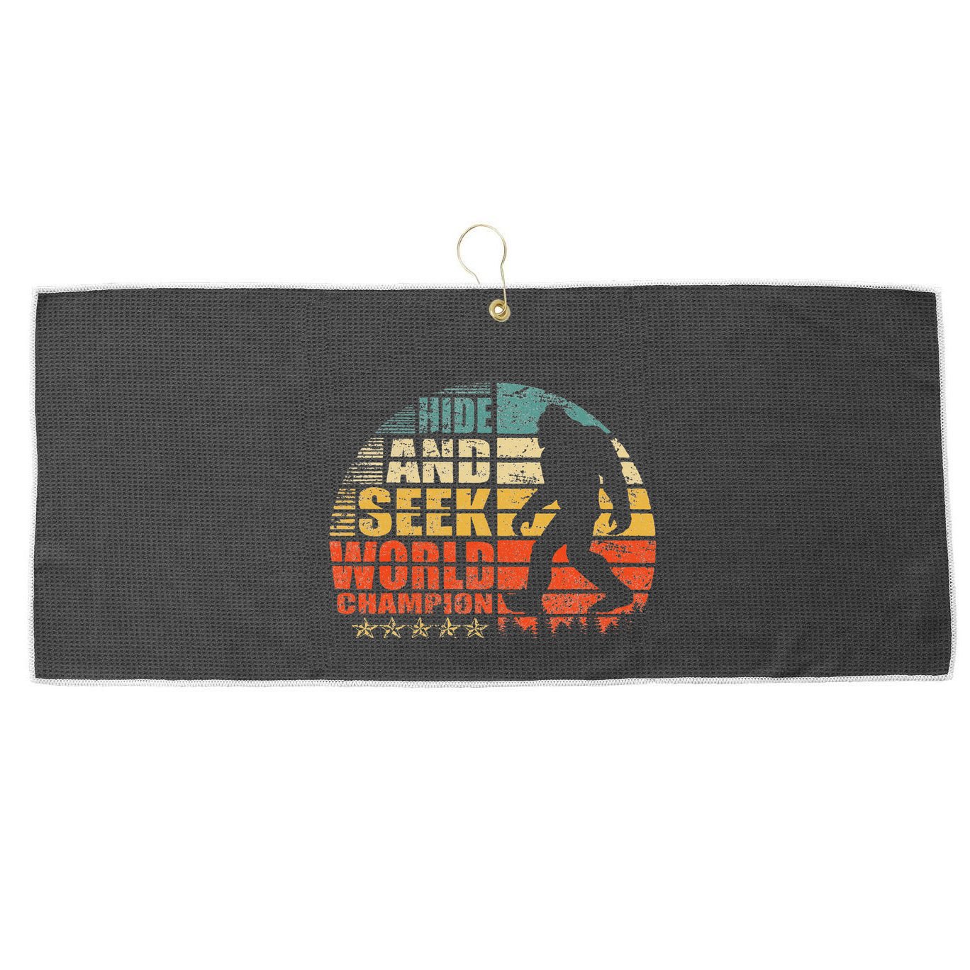Hide And Seek World Champion Bigfoot Is Real Large Microfiber Waffle Golf Towel