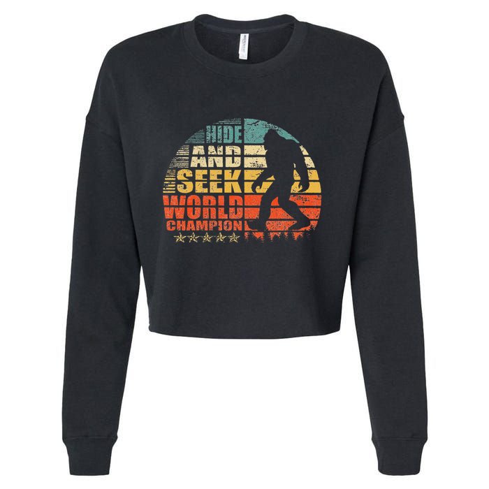 Hide And Seek World Champion Bigfoot Is Real Cropped Pullover Crew