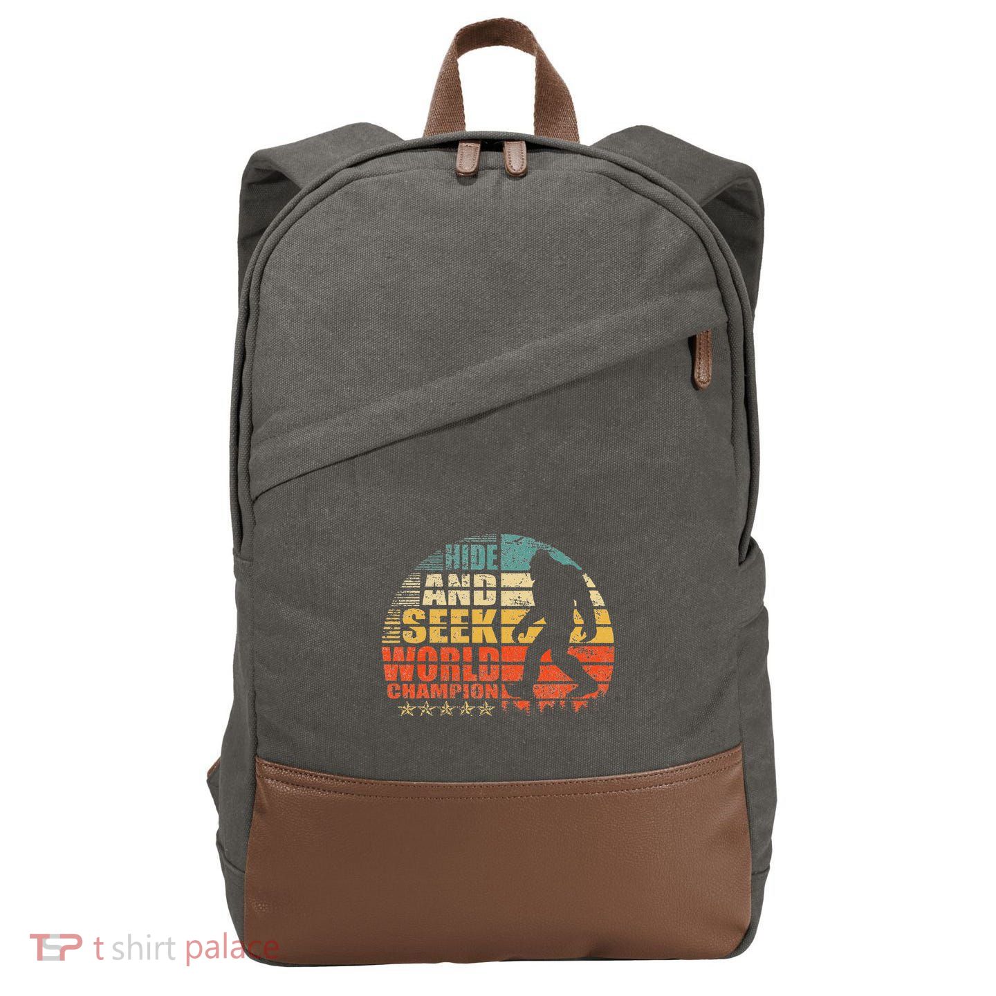 Hide And Seek World Champion Bigfoot Is Real Cotton Canvas Backpack