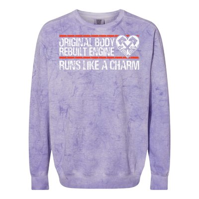 Heart Attack Survivor Open Heart Surgery Colorblast Crewneck Sweatshirt