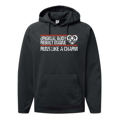 Heart Attack Survivor Open Heart Surgery Performance Fleece Hoodie