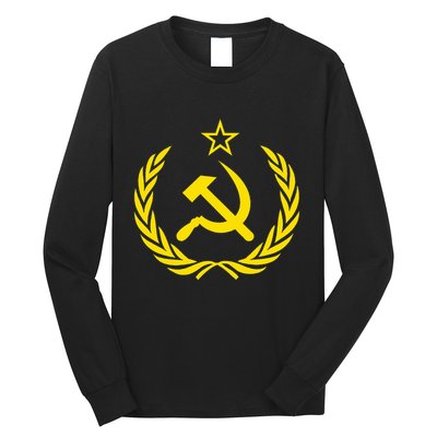 Hammer And Sickle Star Cccp Soviet Union Red Long Sleeve Shirt