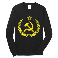 Hammer And Sickle Star Cccp Soviet Union Red Long Sleeve Shirt