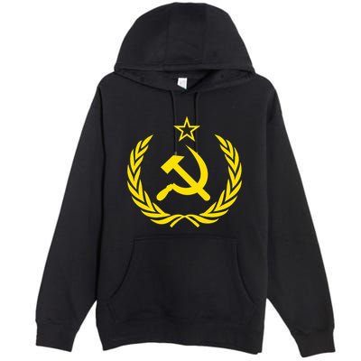 Hammer And Sickle Star Cccp Soviet Union Red Premium Pullover Hoodie