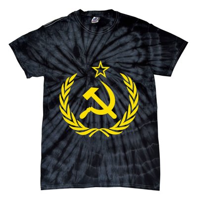 Hammer And Sickle Star Cccp Soviet Union Red Tie-Dye T-Shirt