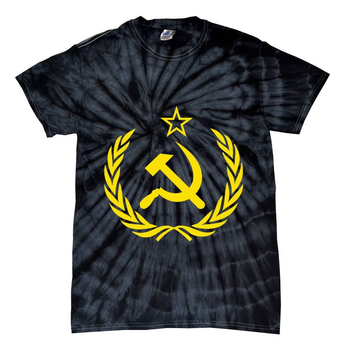 Hammer And Sickle Star Cccp Soviet Union Red Tie-Dye T-Shirt