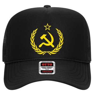 Hammer And Sickle Star Cccp Soviet Union Red Trucker Hat