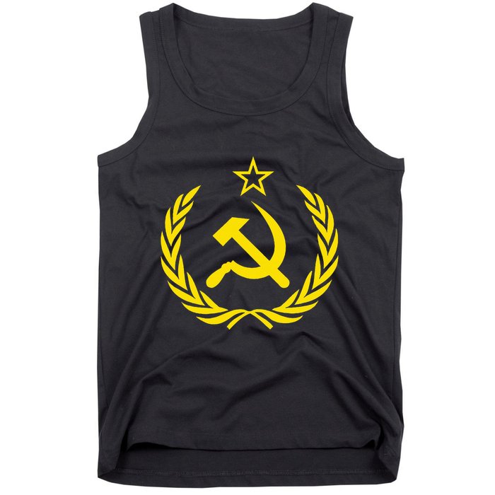 Hammer And Sickle Star Cccp Soviet Union Red Tank Top