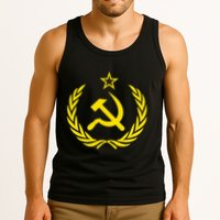 Hammer And Sickle Star Cccp Soviet Union Red Tank Top