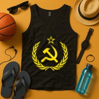 Hammer And Sickle Star Cccp Soviet Union Red Tank Top