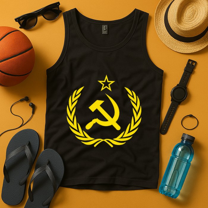 Hammer And Sickle Star Cccp Soviet Union Red Tank Top