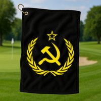 Hammer And Sickle Star Cccp Soviet Union Red Golf Towel