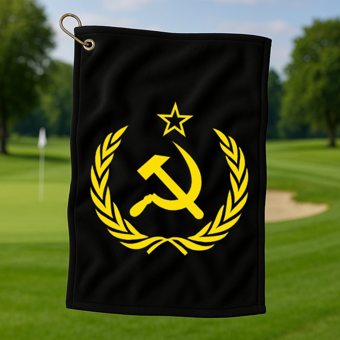 Hammer And Sickle Star Cccp Soviet Union Red Golf Towel