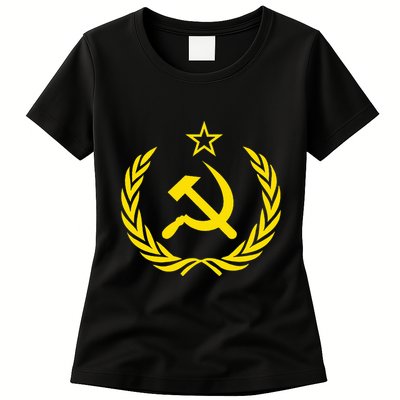 Hammer And Sickle Star Cccp Soviet Union Red Womens T-Shirt