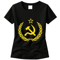 Hammer And Sickle Star Cccp Soviet Union Red Womens T-Shirt