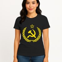 Hammer And Sickle Star Cccp Soviet Union Red Womens T-Shirt