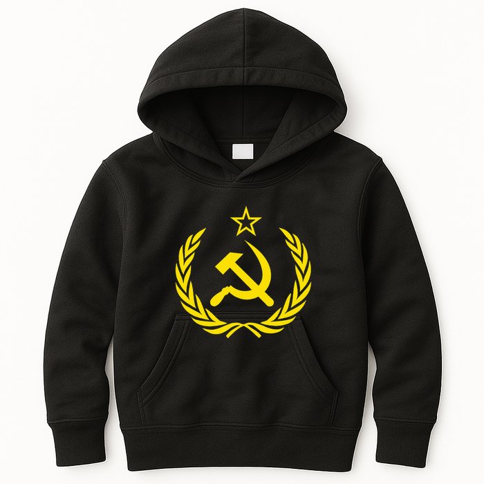 Hammer And Sickle Star Cccp Soviet Union Red Kids Hoodie
