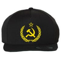 Hammer And Sickle Star Cccp Soviet Union Red Wool Snapback Cap