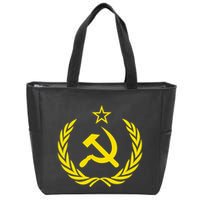 Hammer And Sickle Star Cccp Soviet Union Red Zip Tote Bag