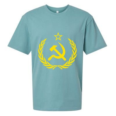 Hammer And Sickle Star Cccp Soviet Union Red Sueded Cloud Jersey T-Shirt
