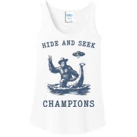 Hide And Seek Ufo Retro Bigfoot Ladies Essential Tank