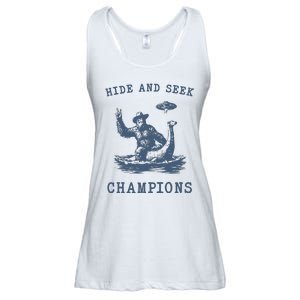 Hide And Seek Ufo Retro Bigfoot Ladies Essential Flowy Tank