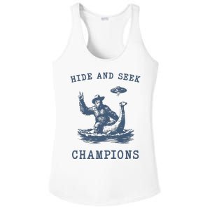 Hide And Seek Ufo Retro Bigfoot Ladies PosiCharge Competitor Racerback Tank